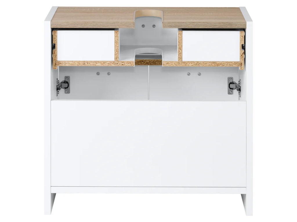 LIVARNO home Meuble sous-vasque, 58,1 x 54,5 x 28 cm, blanc/imitation chne