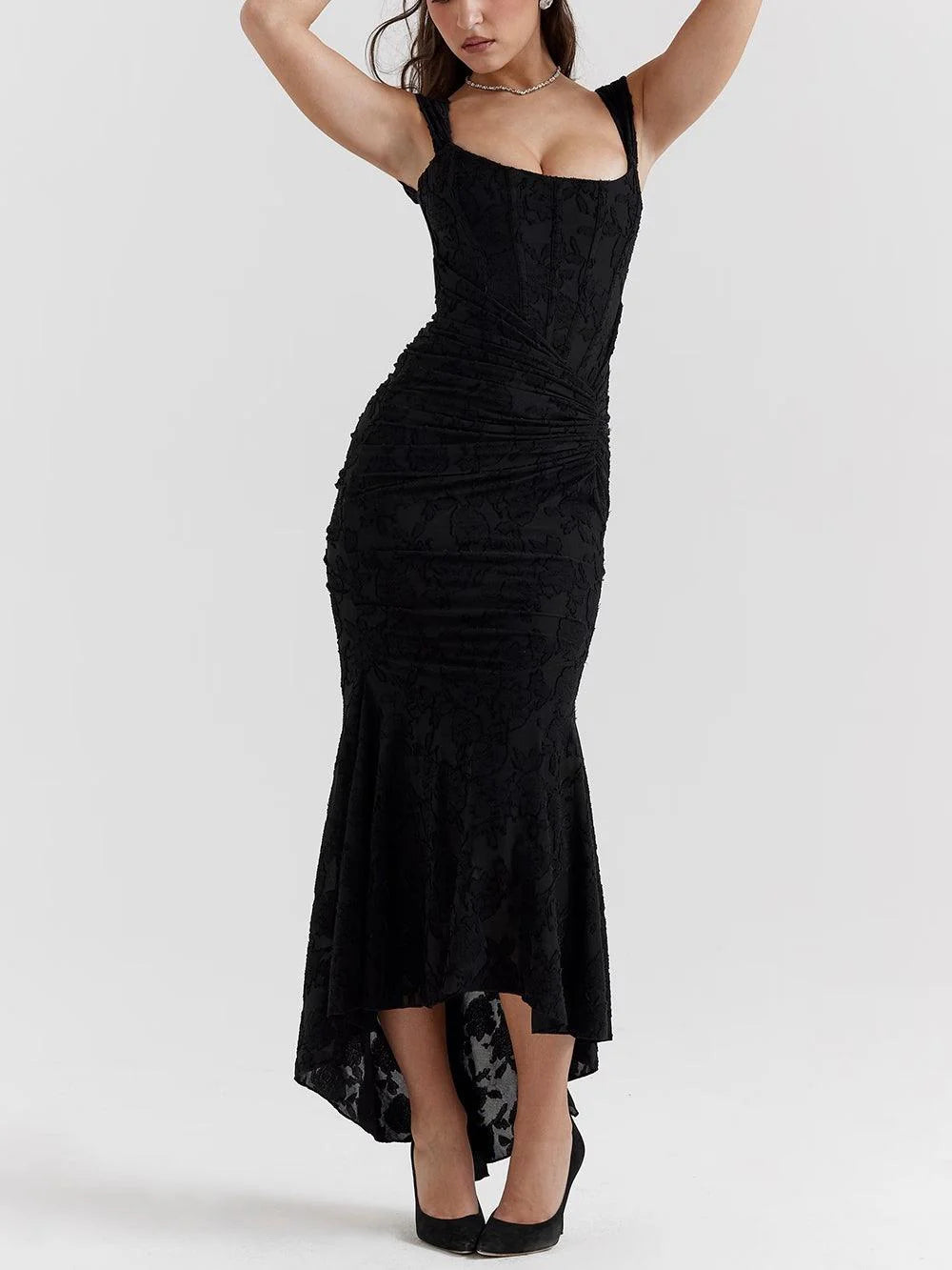 Robe Maxi Fleurie Bleuets