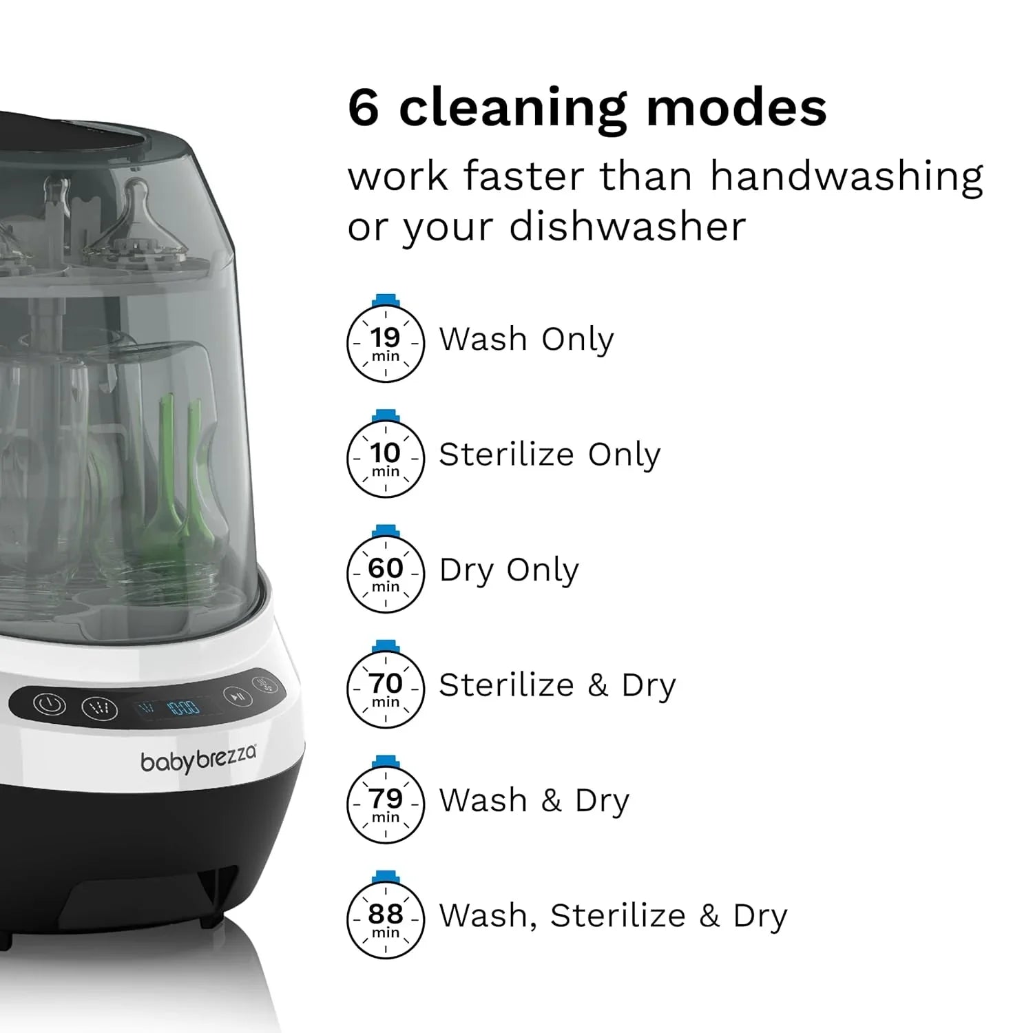 Bottle Washer Pro Baby Bottle Washer Sterilizer Dryer All in One Machine Cleans Bottles