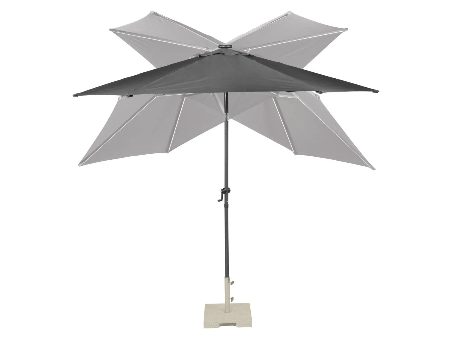 LIVARNO Parasol avec clairage solaire LED