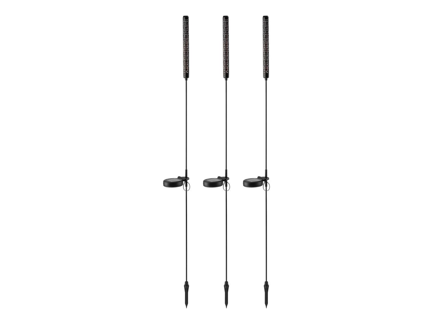 LIVARNO Lot de 3 lampes solaires LED