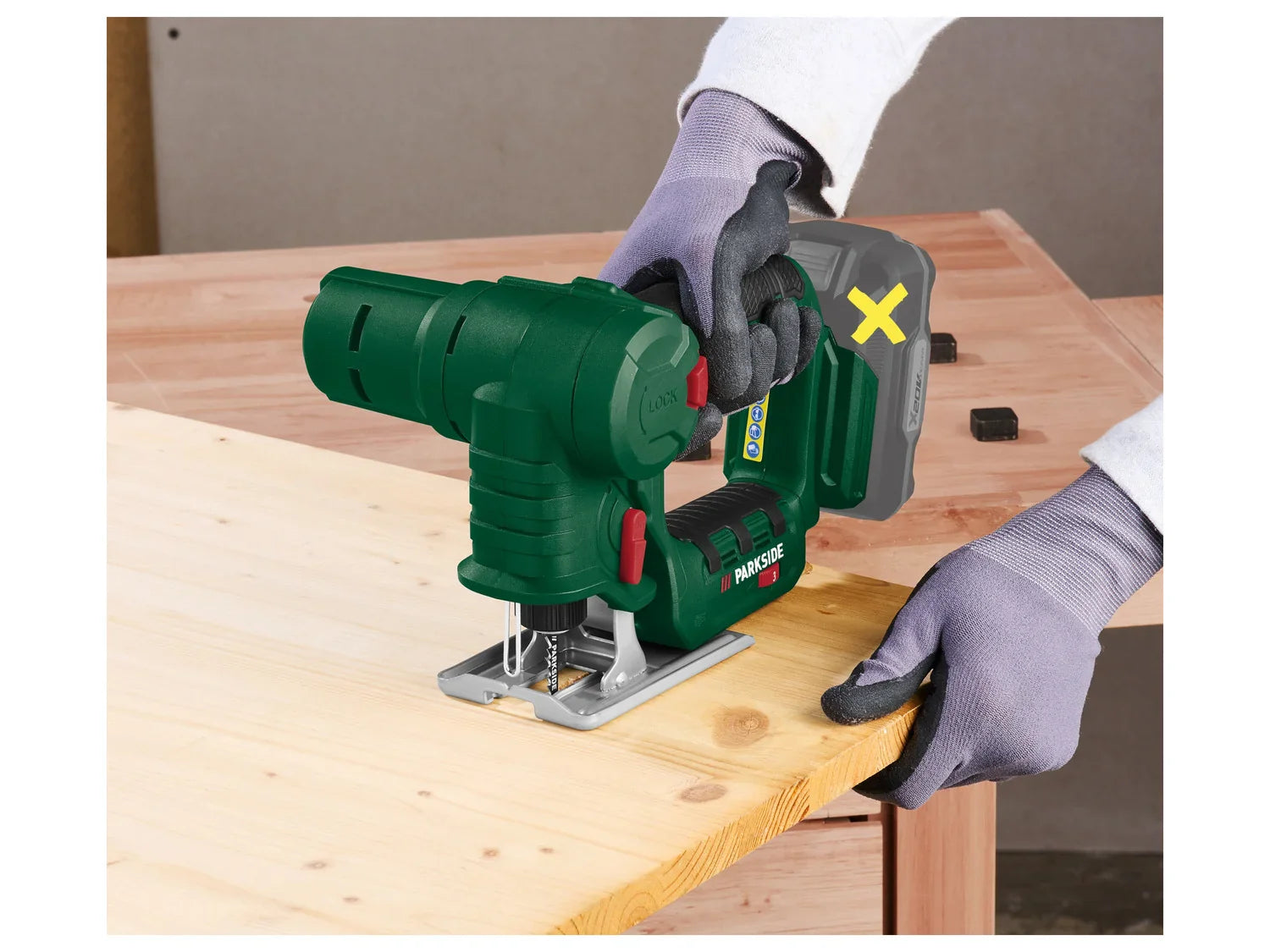 PARKSIDE Scie sauteuse et scie sabre sans fil PSSSA 20-Li B2, 20 V