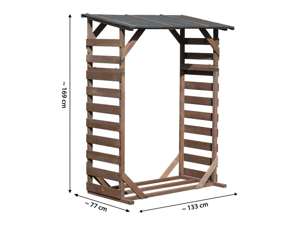 dobar Abri bches Ligno avec toit en bitume, 133 x 77 x 169 cm