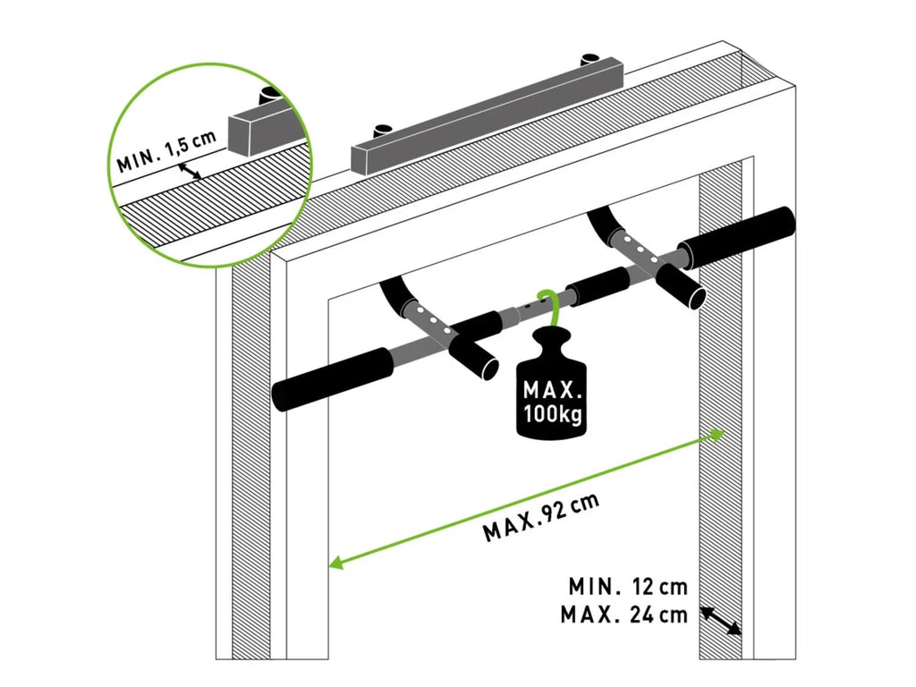 Schildkrt Barre de traction multifonctionnelle 4 en 1, 550 x 80 x 231 mm
