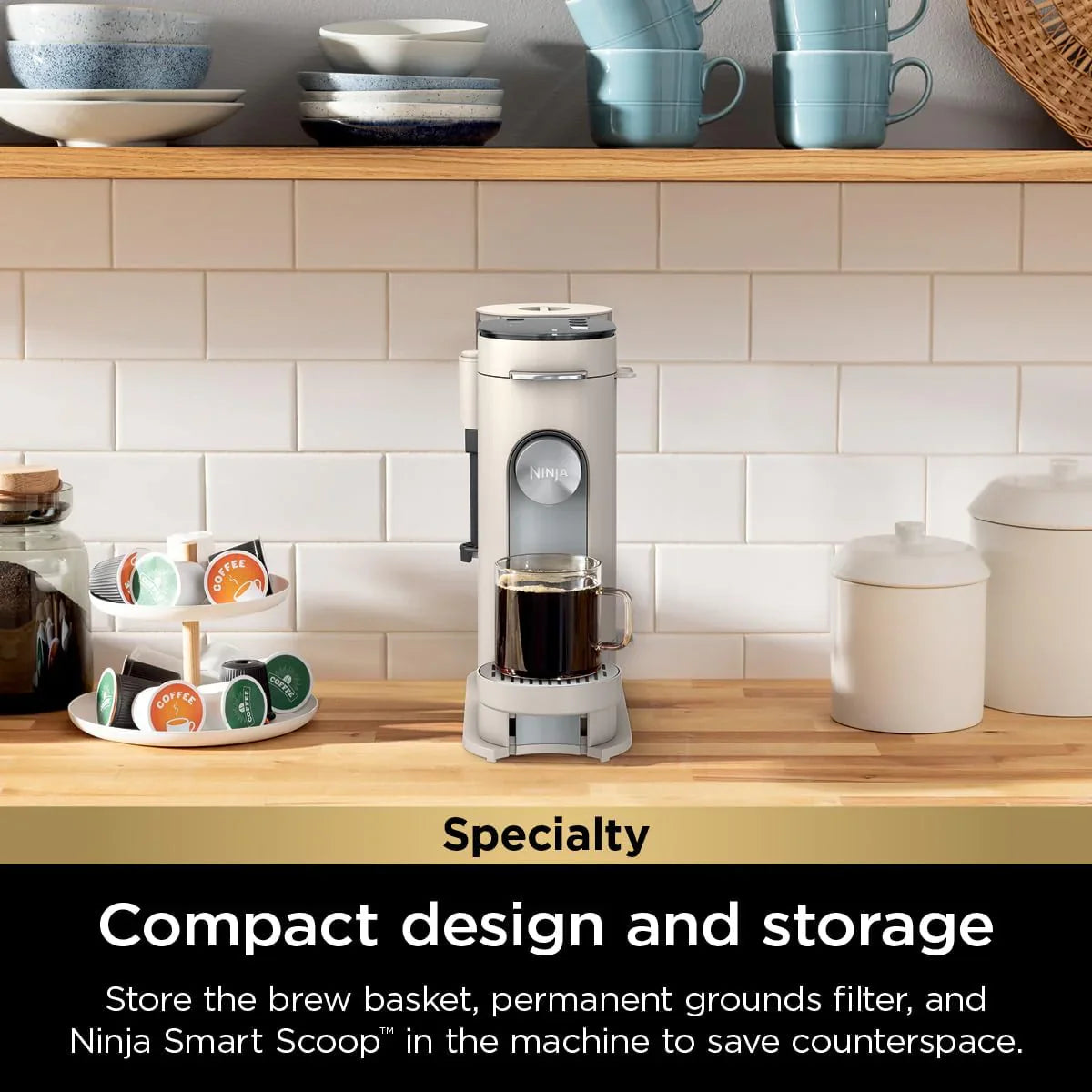 Ninja Coffee Maker Single Cup Brews with pods and grounds K-Cup compatible 4 brewing methods