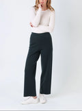 Pantalon femme en laine mérinos vert