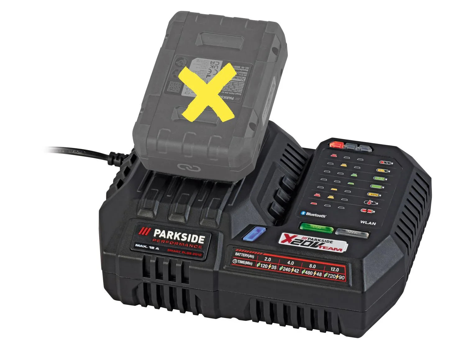 PARKSIDE PERFORMANCE Chargeur de batterie Smart PLGS 2012 A1, 20 V