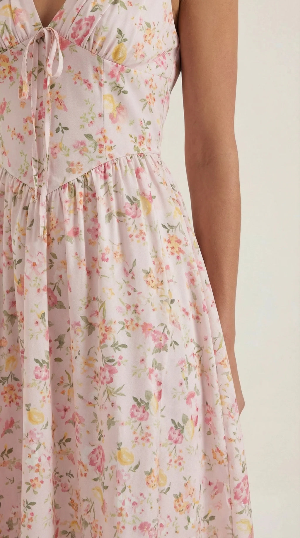 Robe mi-longue d'été corset pour femme
