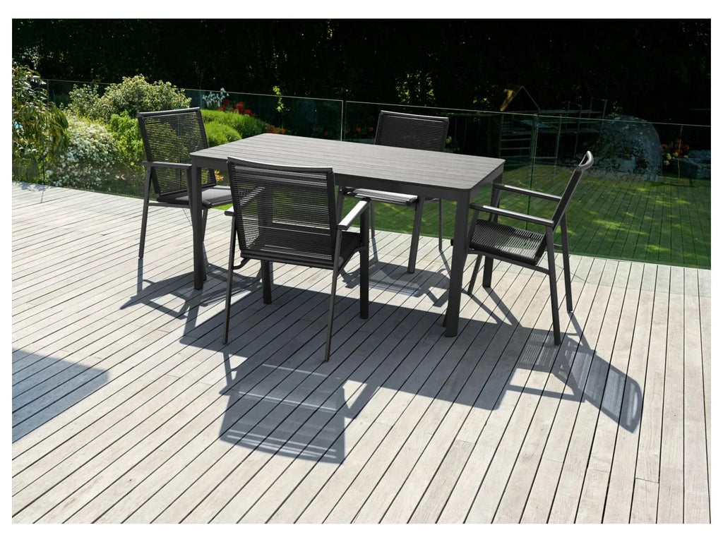 LIVARNO Chaise empilable Miami en aluminium, anthracite