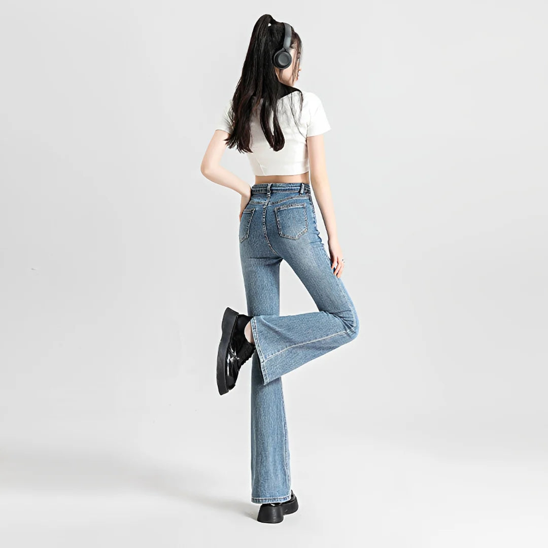 Theodora - Pantalon à Taille Haute Élégant