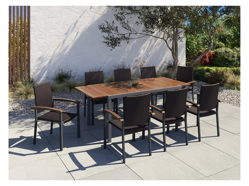 LIVARNO Table de jardin + Lot de 8 fauteuils Valencia