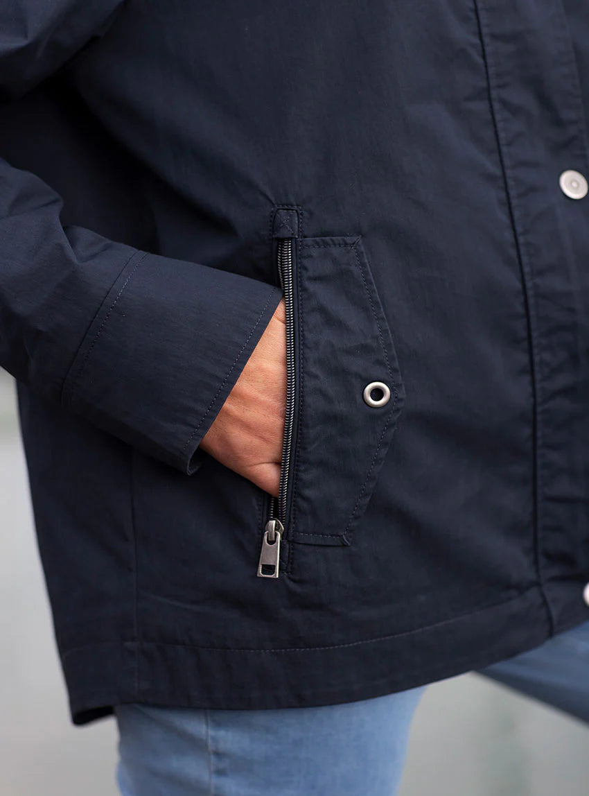 Parka femme à capuche bleu marine
