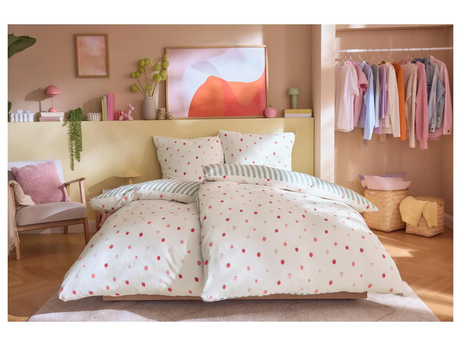 LIVARNO Parure de lit en satin microfibre, 140 x 200 cm