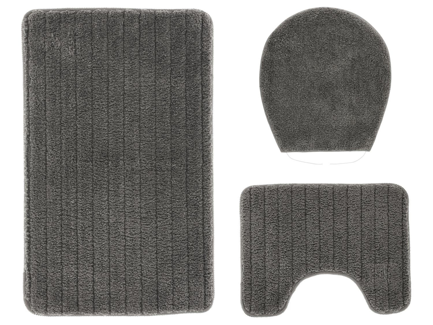 LIVARNO Set de 3 tapis de salle de bains