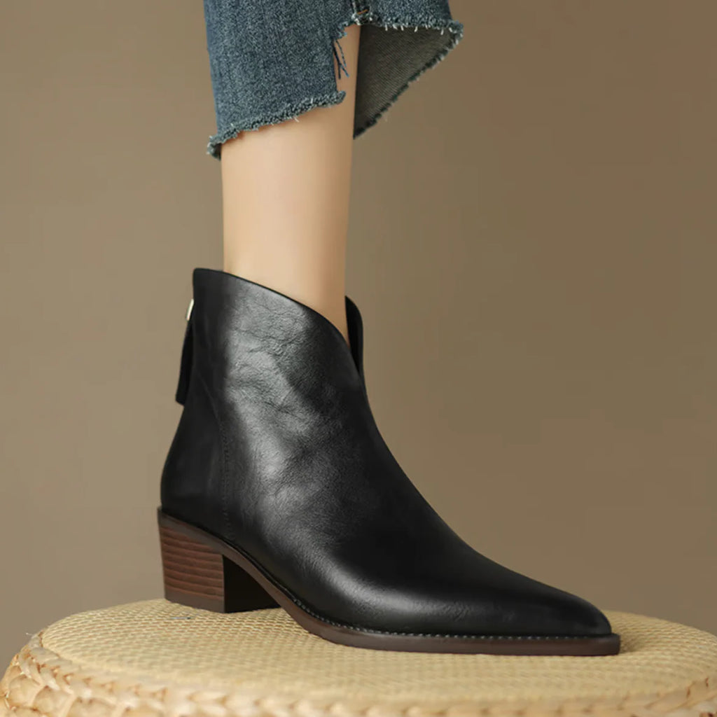Camille | Les Bottines de Luxe à Talon Bas