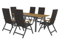 LIVARNO home Ensemble tress  Valencia , 7 pices - table extensible & 6 fauteuils pliants