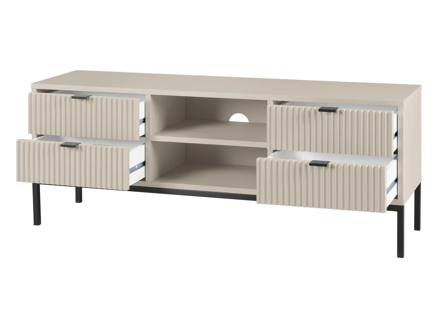 LIVARNO home Meuble bas, 117,9 x 33 x 44,9 cm, crme/noir