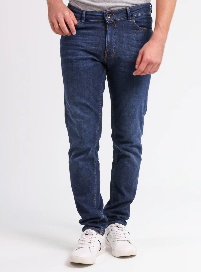 Jean homme en coton  Bleu Brut