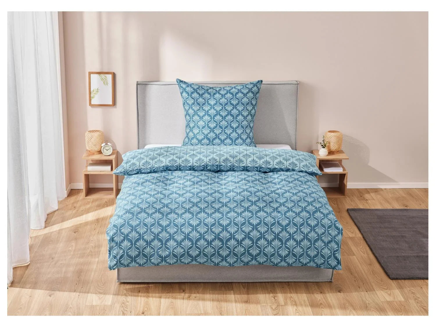 LIVARNO home Parure de lit en satin microfibre, 140 x 200 cm