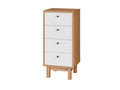 LIVARNO home Chiffonnier Copenhagen, 40 x 85 x 35 cm, imitation chne/blanc