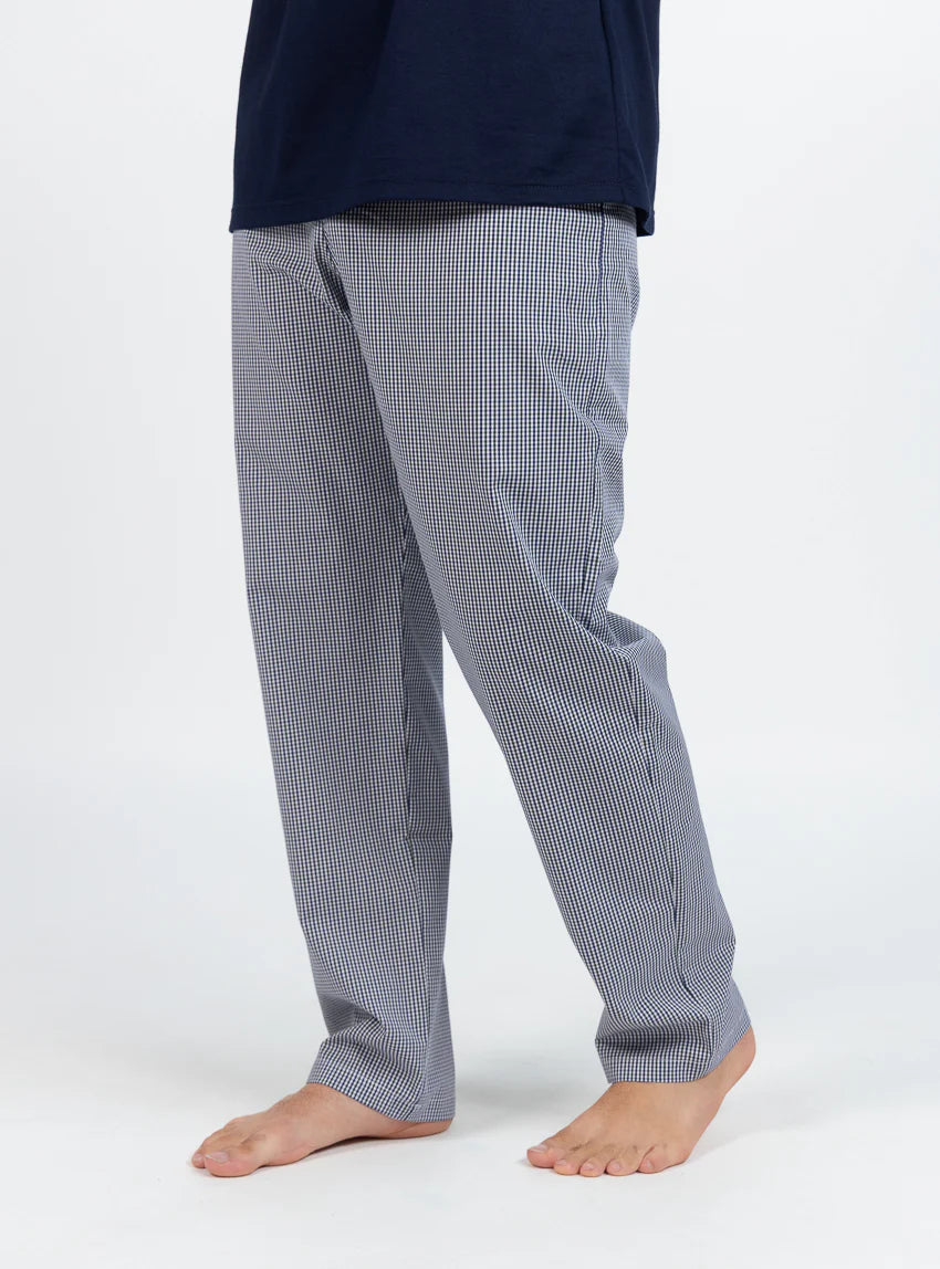 Pyjama homme en coton à carreaux verts