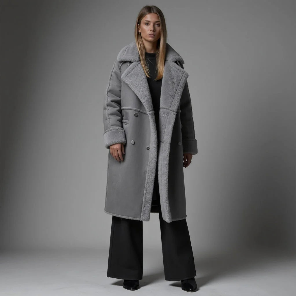 Manteau d'hiver élégant en daim