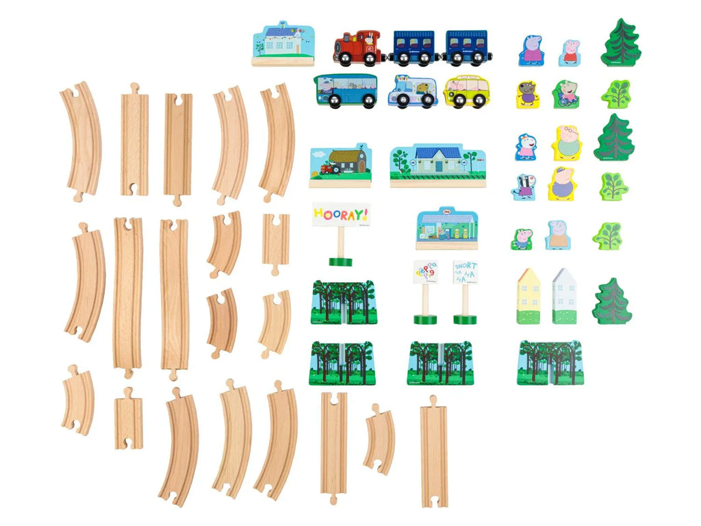 Coffret de train en bois Peppa Pig