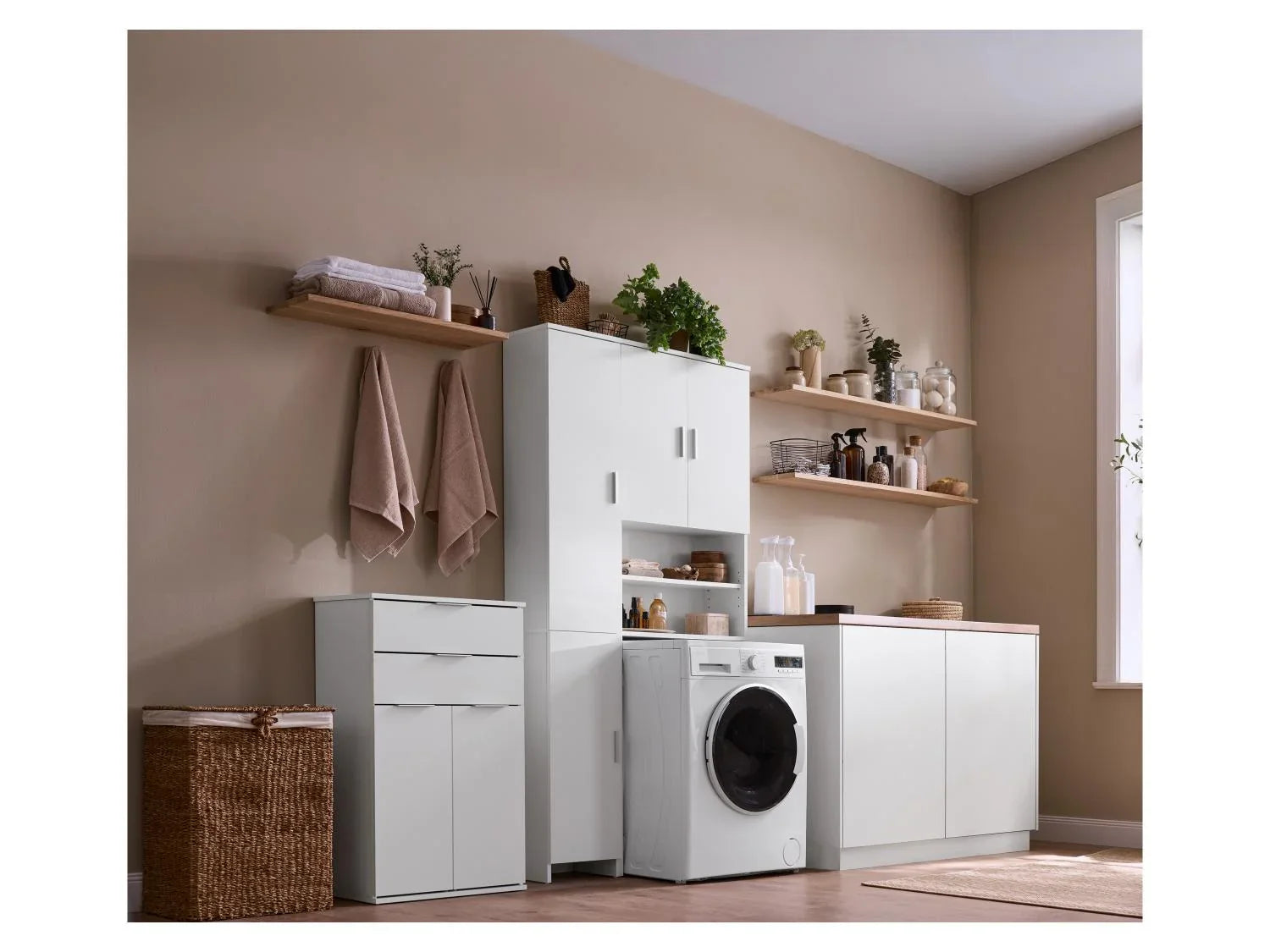 LIVARNO Meuble pour machine  laver Liverpool, 64,5 x 190 x 25 cm