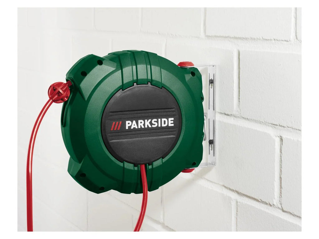 PARKSIDE Enrouleur tuyau pneumatique 10 m + set d'accessoires, 13 pices