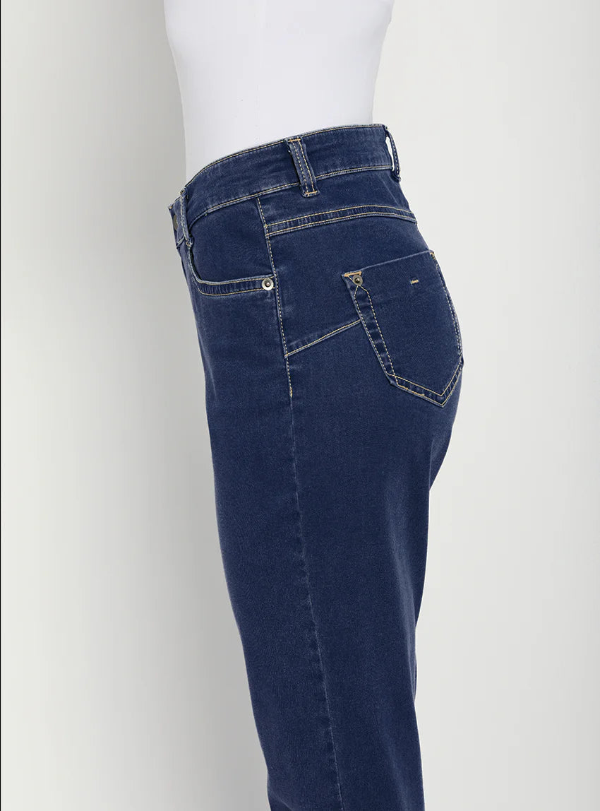 Jean femme taille haute bleu indigo