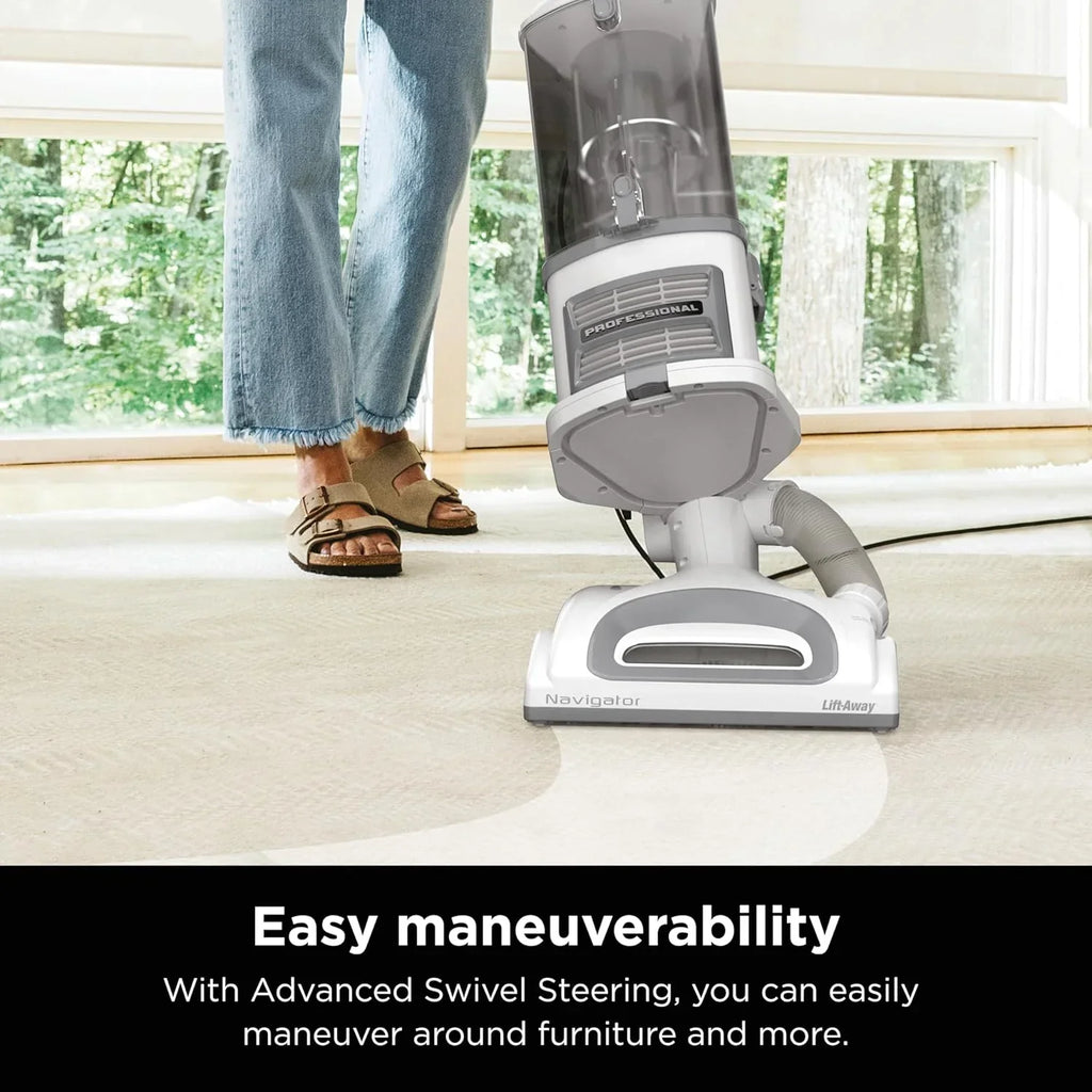 Upright Vacuum Navigator Lift-Away Deluxe Capacity HEPA Filter Swivel Steering Upholstery Tool