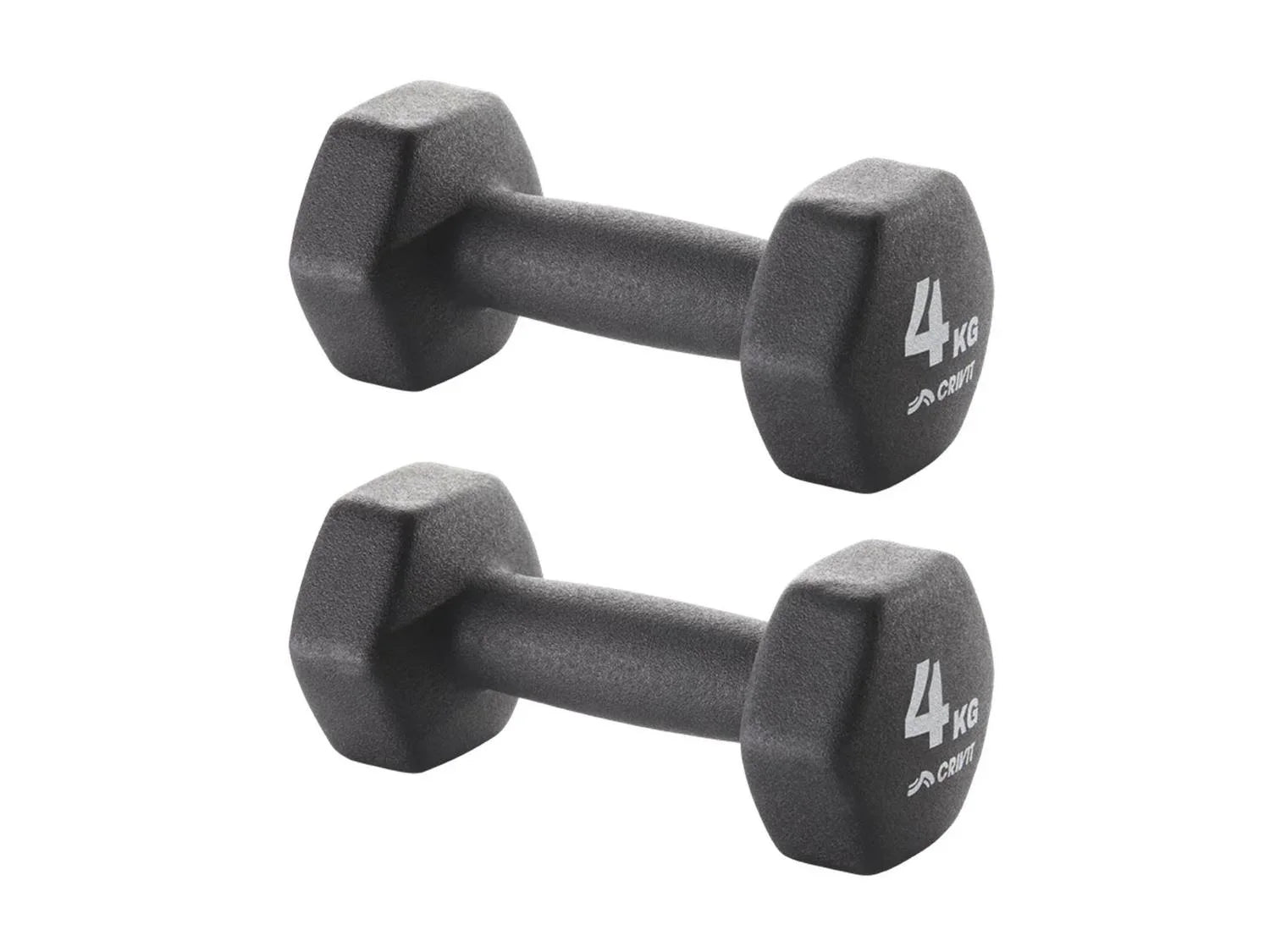 CRIVIT Lot d'haltres, 2x 3 kg ou 2x 4 kg