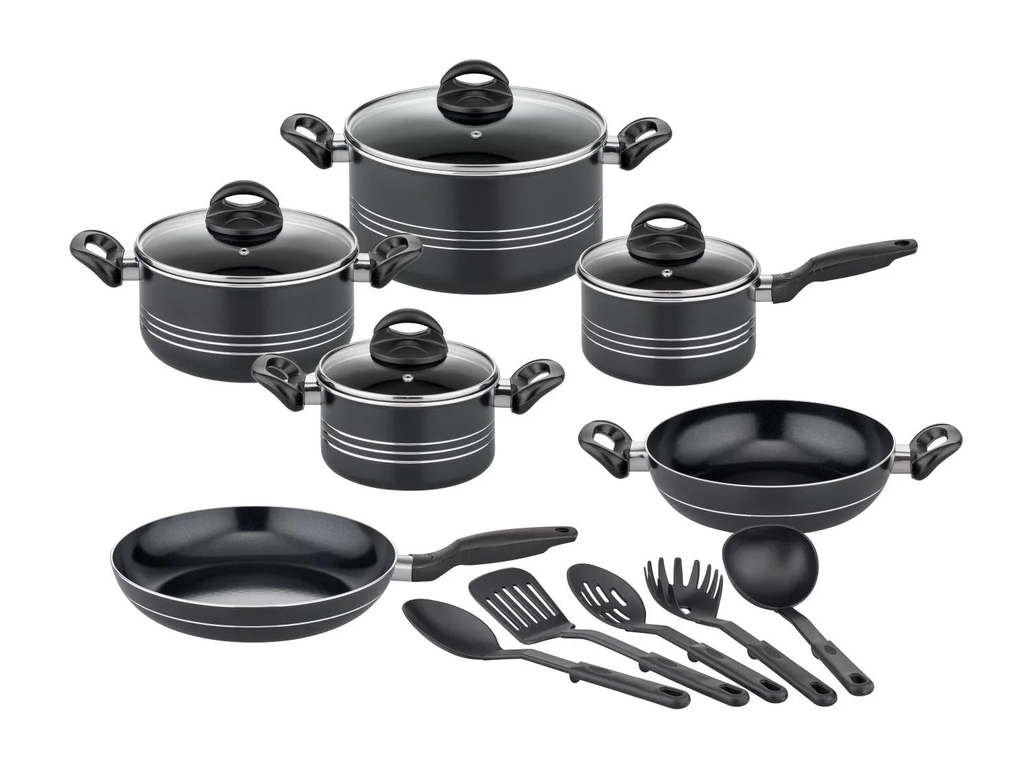 GSW Set de casseroles Milano Nero