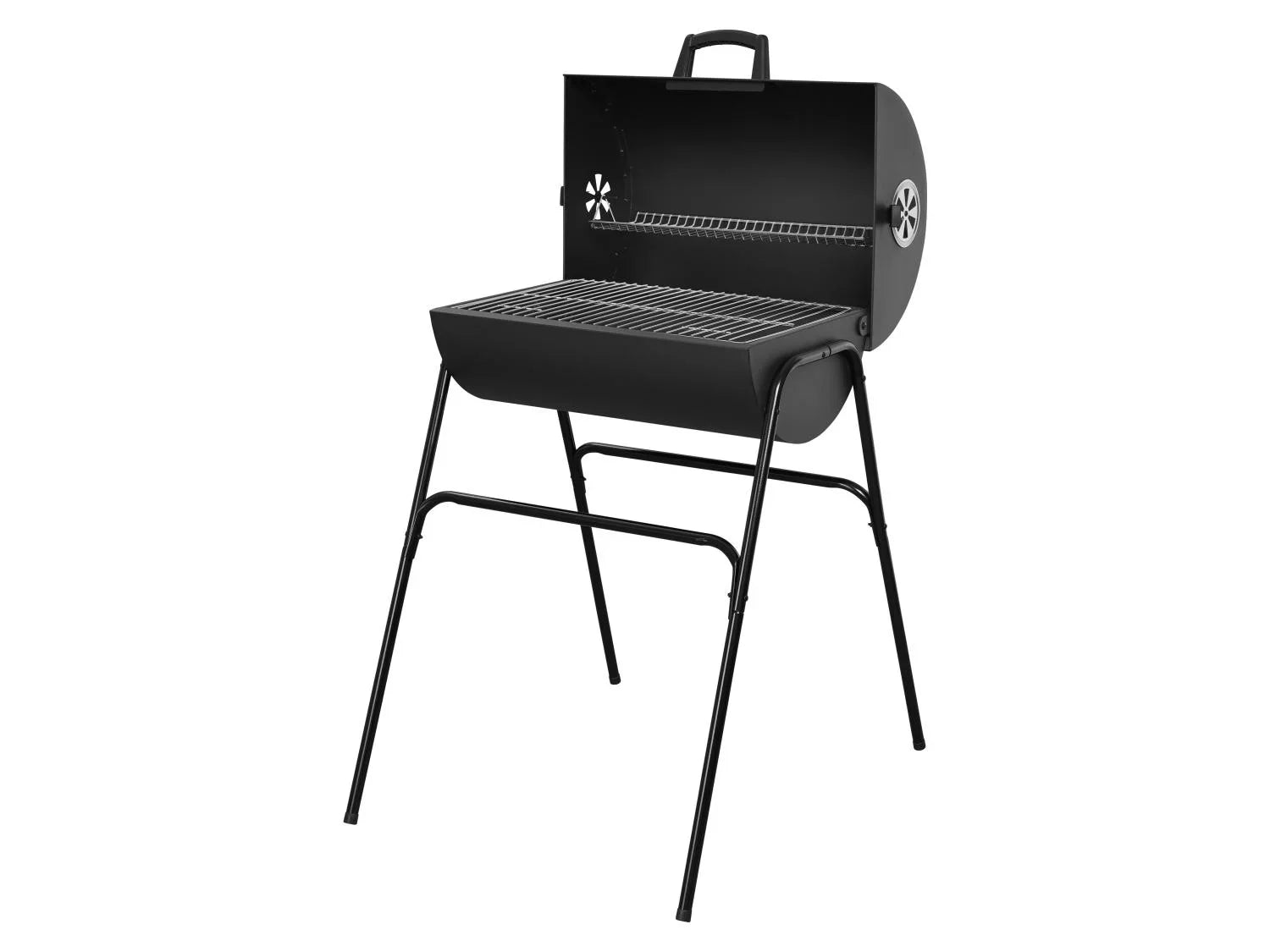 GRILLMEISTER Barbecue baril  charbon de bois KANSAS, 51 x 34 cm