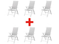 LIVARNO home Lot de 6 fauteuils HOUSTON