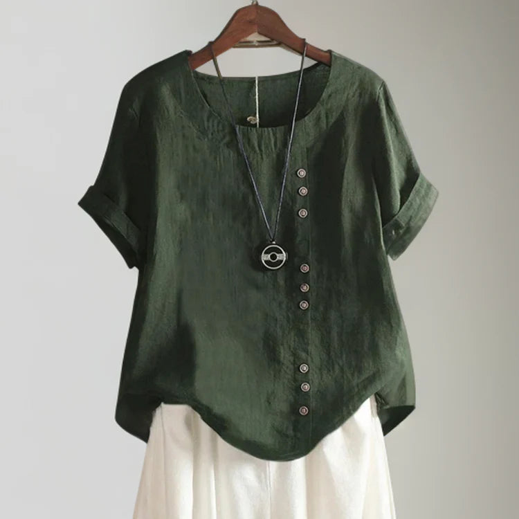 Celine - T-Shirt Chic Avec Boutons