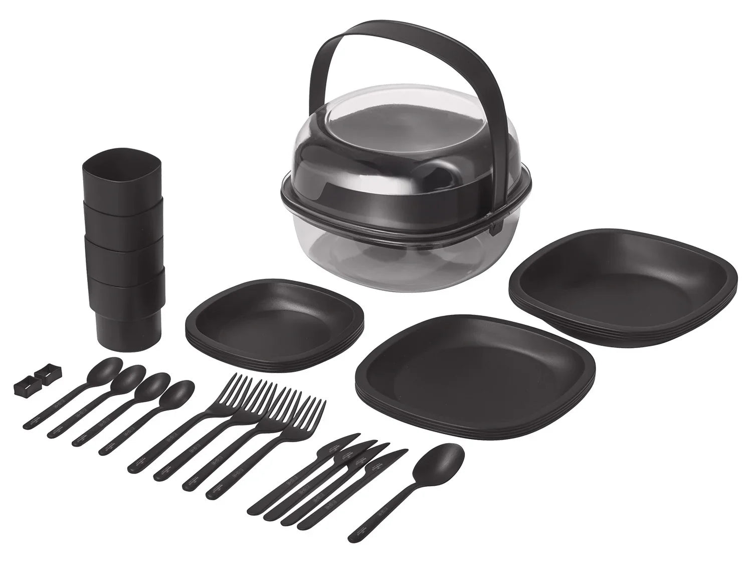 Rocktrail Set de vaisselle camping, 33 pices