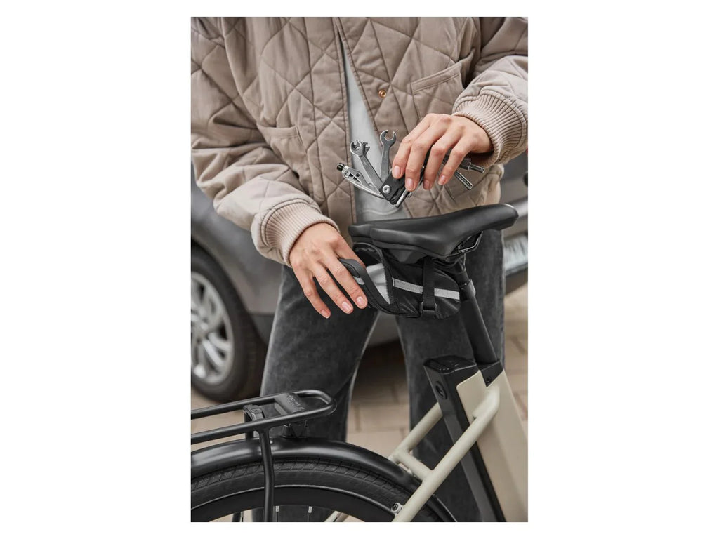 CRIVIT Outil multifonction pour vlo, sacoche de selle avec outils ou mini-pompe  manomtre