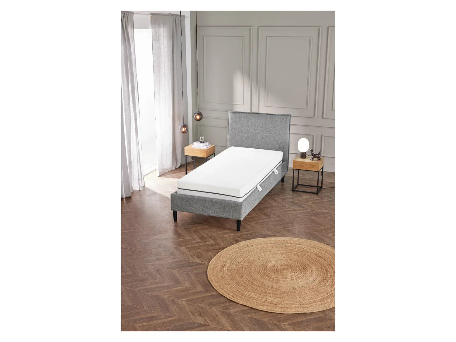 LIVARNO home Matelas en mousse hybride, 7 zones, H3, 90 x 190 cm
