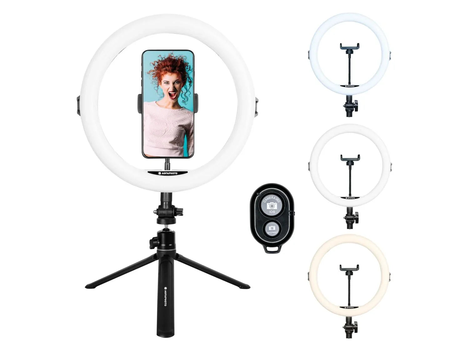 AGFAPHOTO Trpied de table + anneau LED