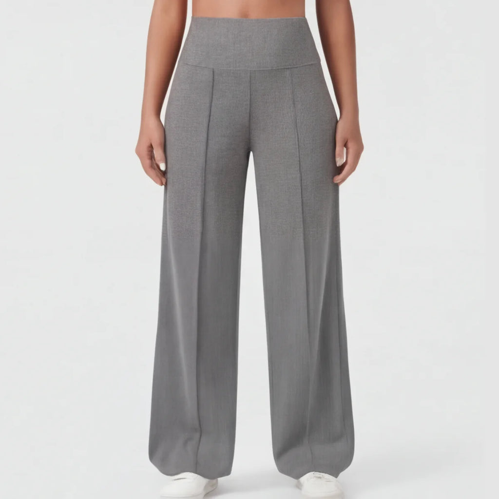 Pantalon de yoga à jambes larges avec taille croisée