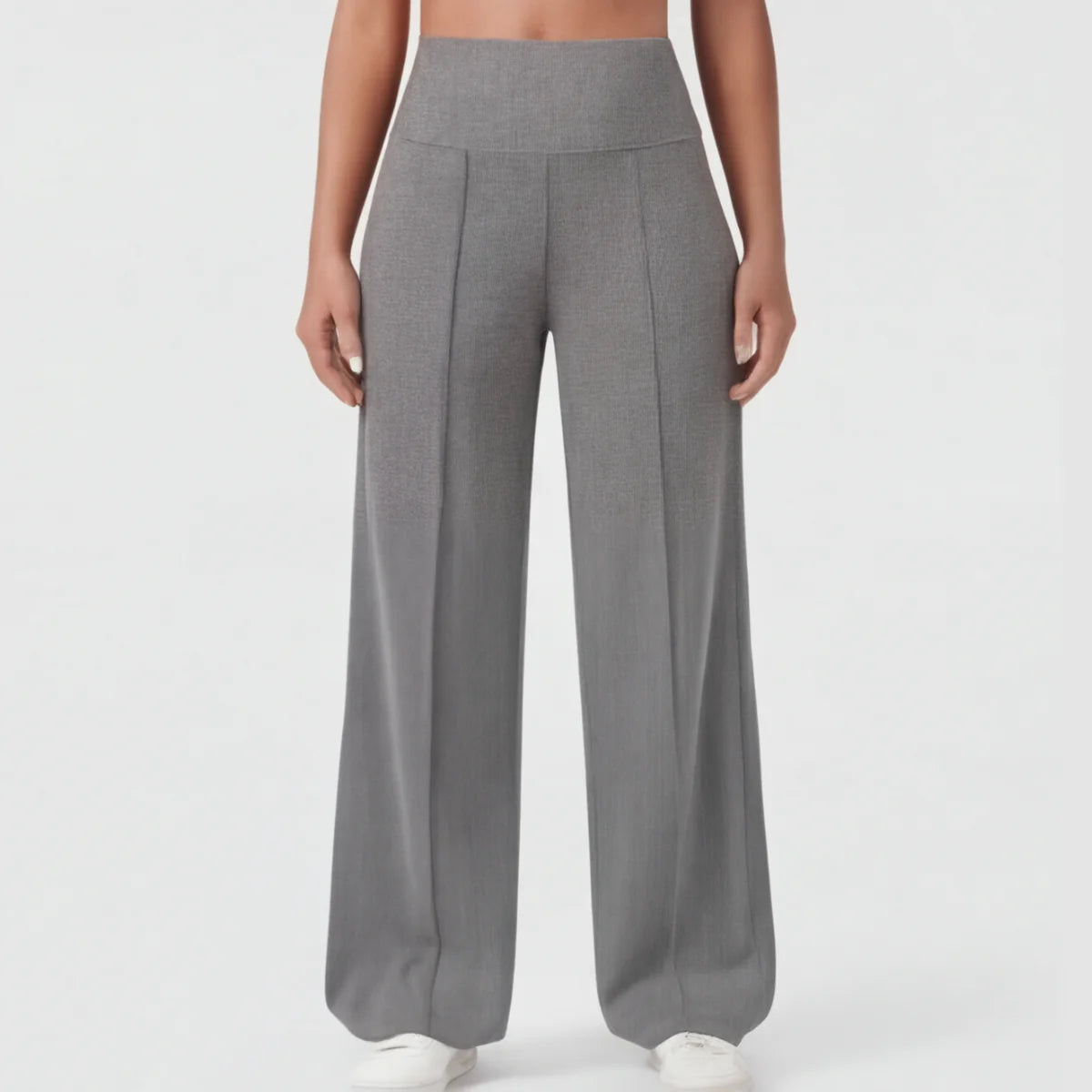 Pantalon de yoga à jambes larges avec taille croisée