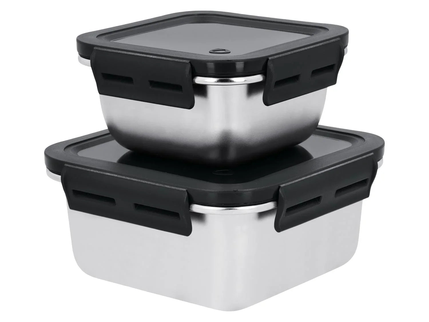 SILVERCREST Set de 2 botes de conservation en acier inoxydable