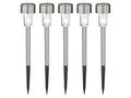 LIVARNO Lot de 5 balises solaires  LED