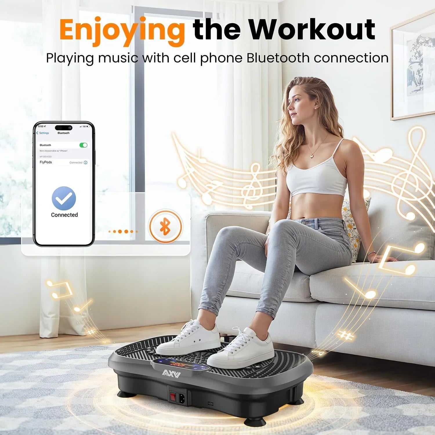 AXV Vibration Plate Fitness Platform Trainer Suitable for men and women to lose weight