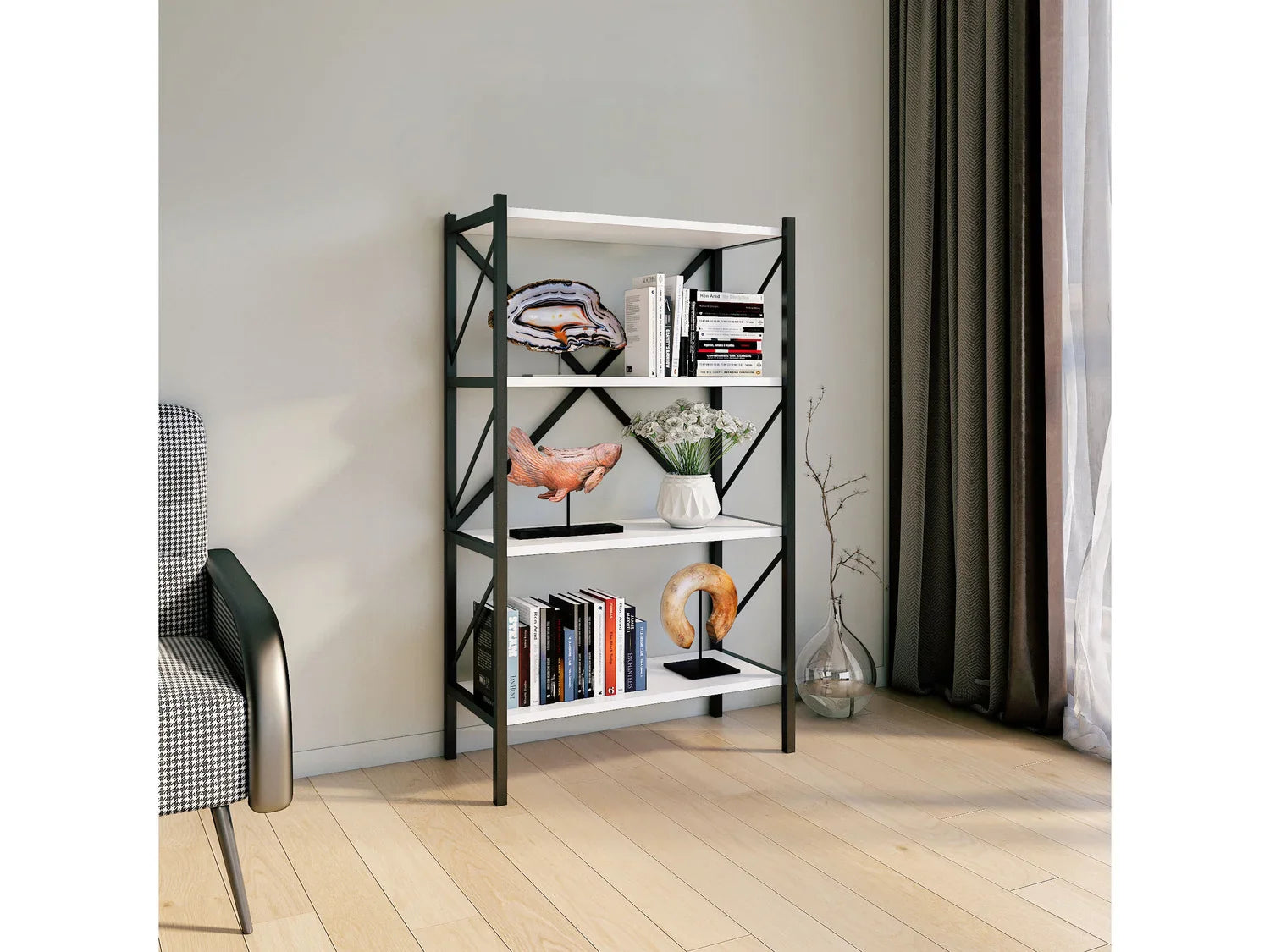 VCM tagre design industriel Insasi, 34 x 66 x 85/121/160 cm