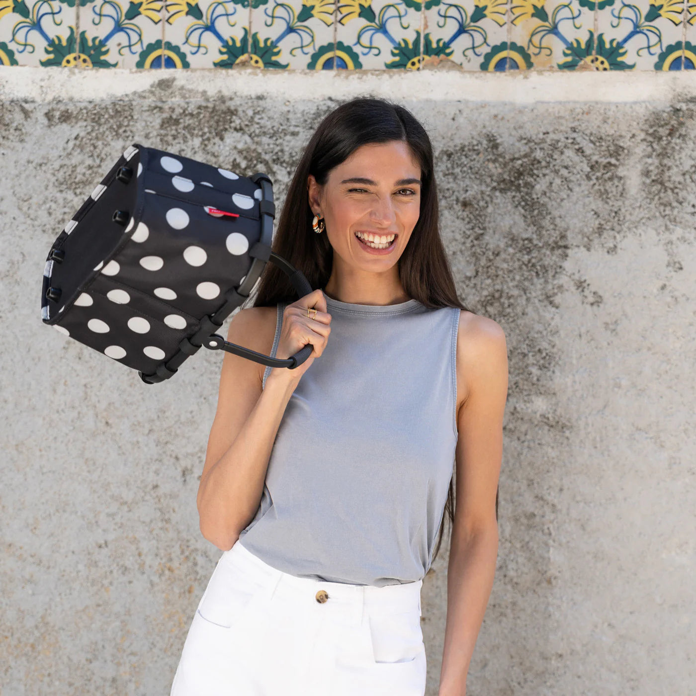 Carrybag Xs Frame Dots White