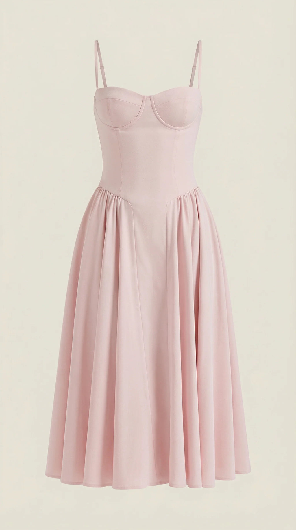 Robe mi-longue corset florale pour femme avec décolleté en cœur
