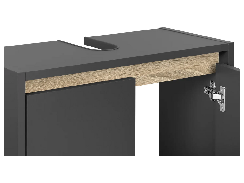 LIVARNO home Meuble sous-vasque Oslo, 60 x 55 x 28 cm, noir