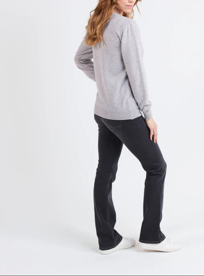 Cardigan femme en cachemire et laine gris